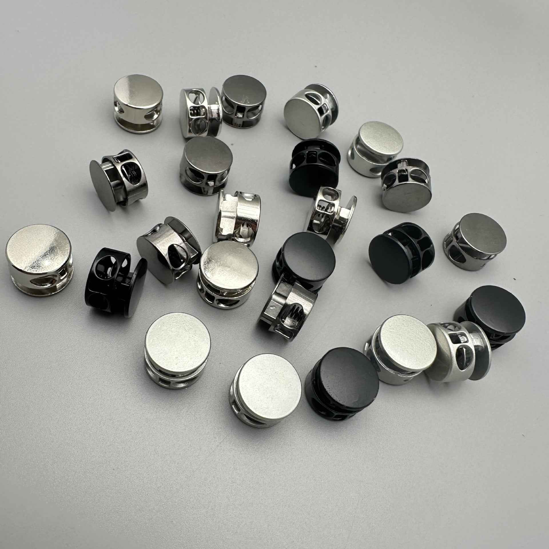 14MM Metal 2-Hole Cylinder Spring Cord Lock 96 Pack(16 Colors)