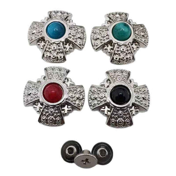 20MM Punk Belt Screw Studs – Zinc Alloy Cross Rivets 20 Pack
