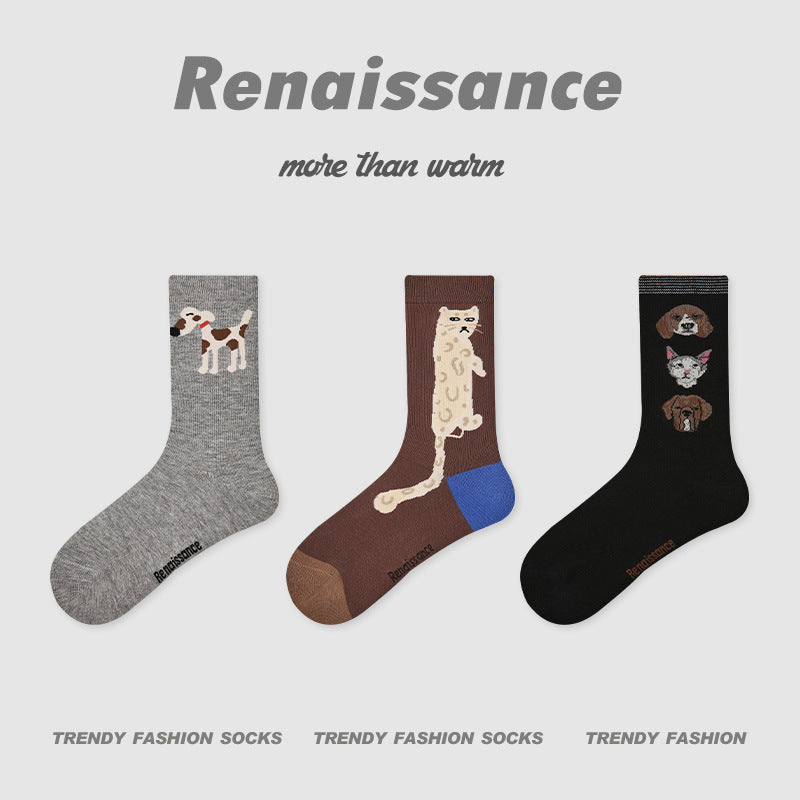 Color-Block Stripe & Polka Dot Princess Socks for Women 3 Pack