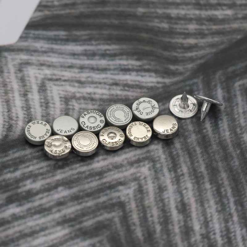 Retro Denim Studs 8mm Metal Rivets (4 Colors,100pcs) for DIY Belts,Jeans