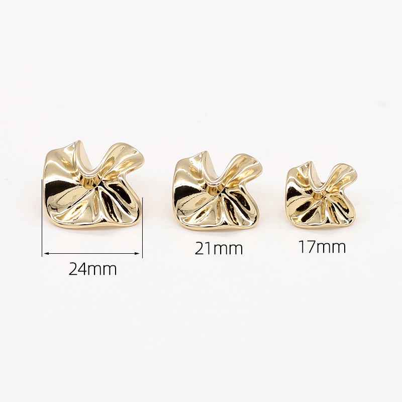 Architectural Shank Buttons Uneven Geometric Floral 48pcs