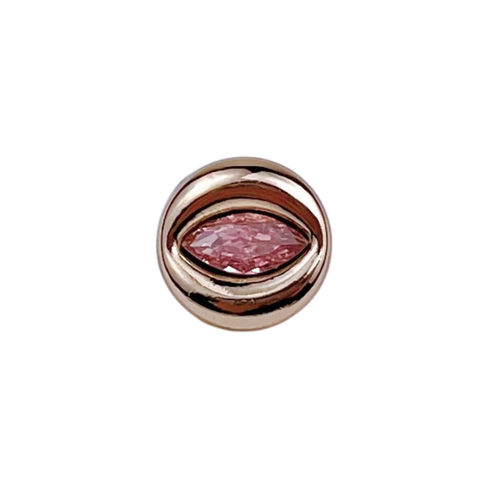 11mm Ondt Øje Tyndt Øje Zirkon Metal Knap til Kvinders Bluser 20 stk