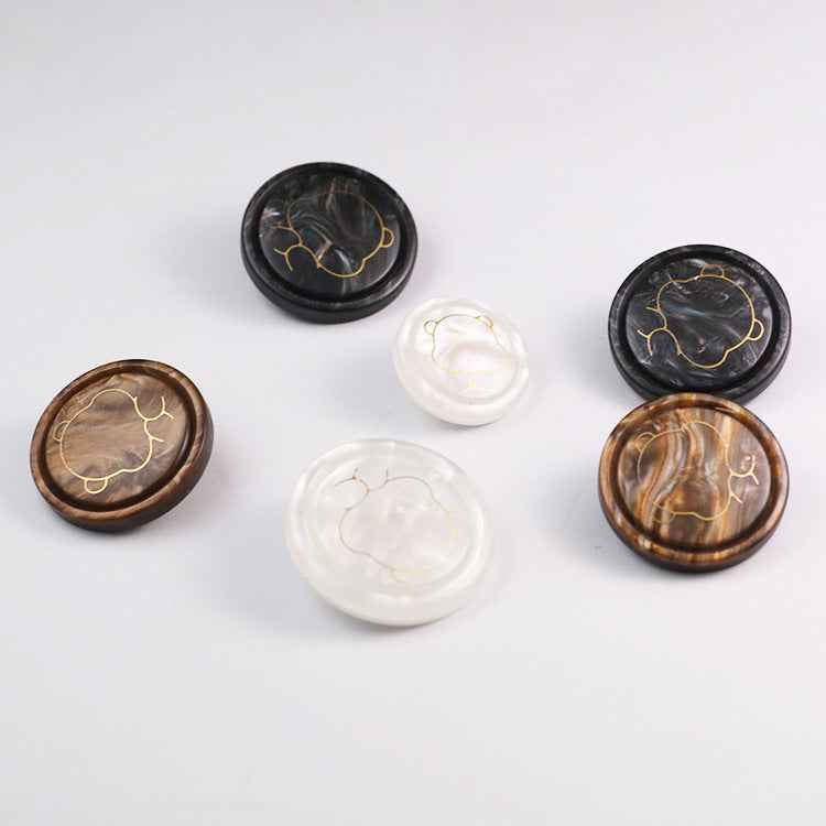 Cute Cartoon Bear Resin Shank Buttons for Pajamas 30 Pack