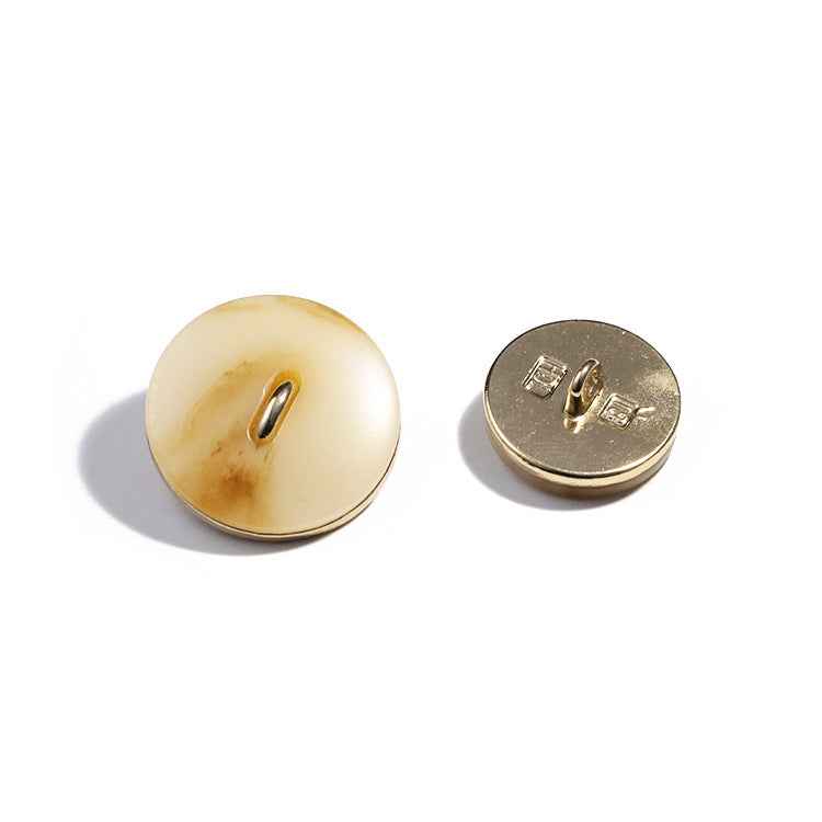 18mm/23mm/25mm Round Resin Buttons with Gold Alloy Shank 20pcs
