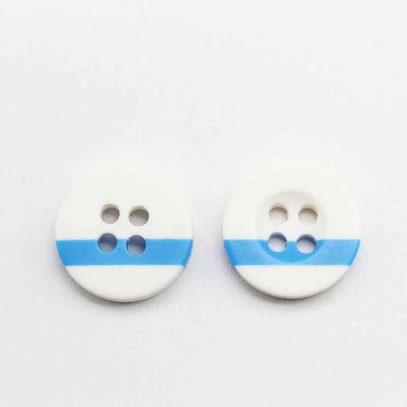 Rainbow Striped Round 4-Hole Resin Buttons for Kids' Crafts 100pcs