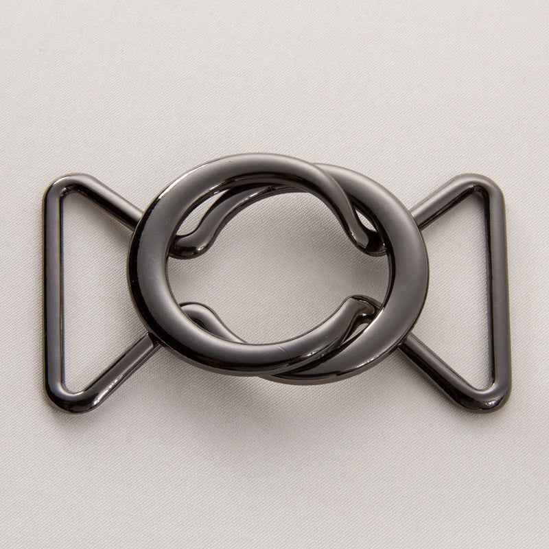 Metal Coat Belt Buckles Adjustable Waist Clasps with Rings 20pcs
