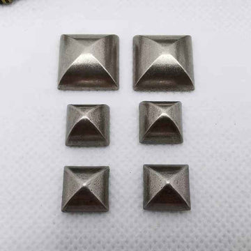 10/15MM Vintage Silver Pyramid Studs Punk Gothic Rivets 30 Pack