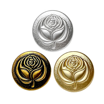 18/23mm Vintage Rózsaszín Fém Gomb Pulóverekhez 12DB