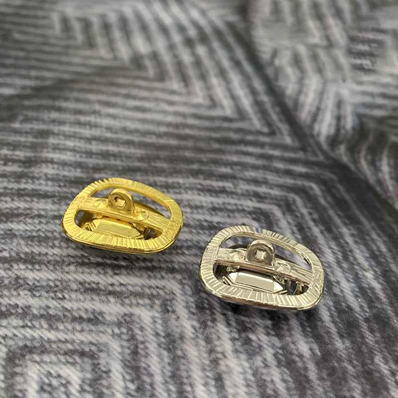 Luxury Gemstone Gold/Silver Alloy Shank Buttons for Women's Coats 50 Pack