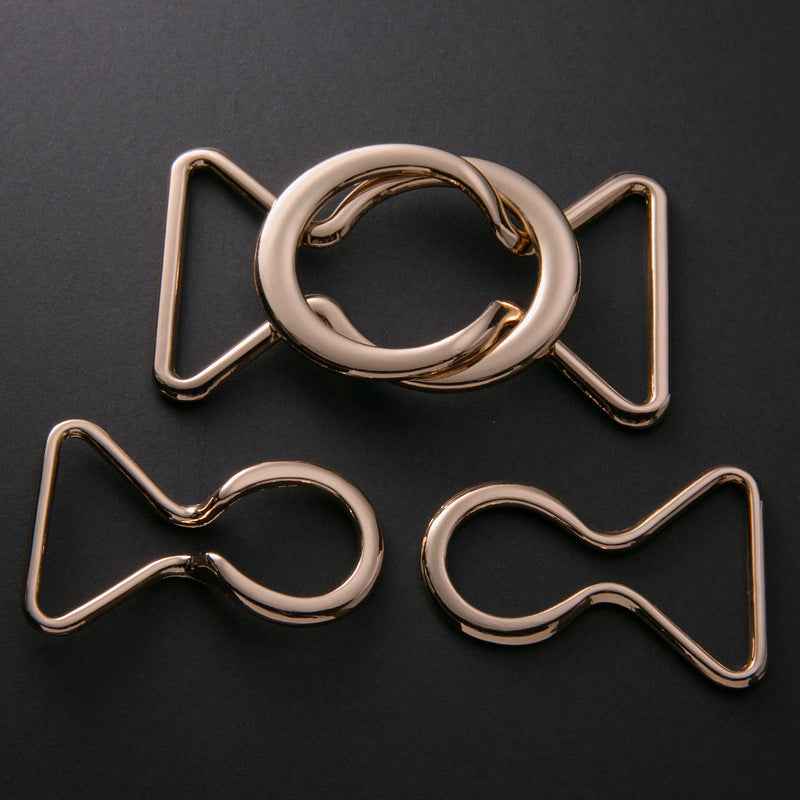 Metal Coat Belt Buckles Adjustable Waist Clasps with Rings 20pcs