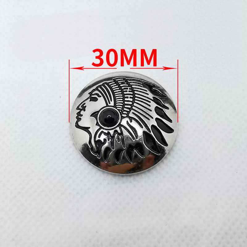 30MM Shiny Silver Alloy Native American Turquoise Screw Rivets 20 Pack