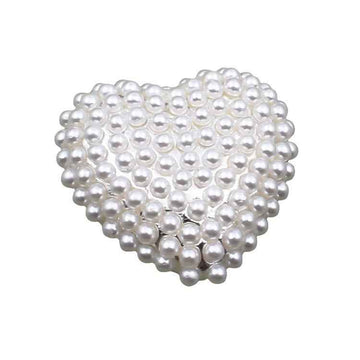 Heart Pearl Rhinestone Luxury Metal Buttons for Cardigans 12pcs