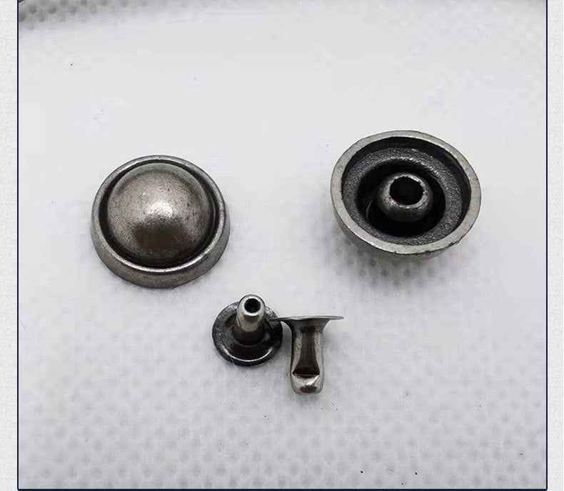 10/12/14MM Antique Silver Metal Mushroom Rivets 30 Pack