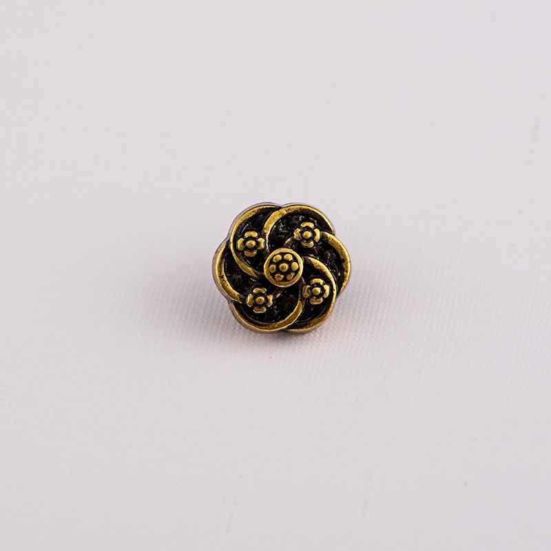 10mm Chinese Style Antique Bronze Zinc Alloy Shirt Buttons - 70pcs