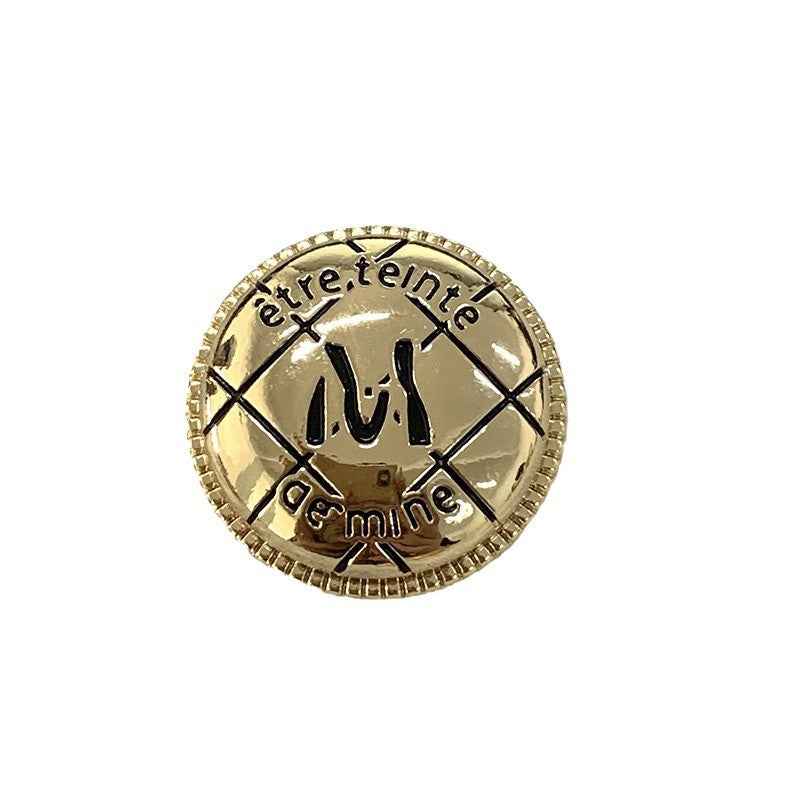 M-Letter Circle Metal Hand-Sewn Buttons 48pcs (15mm/18mm/21mm/23mm)