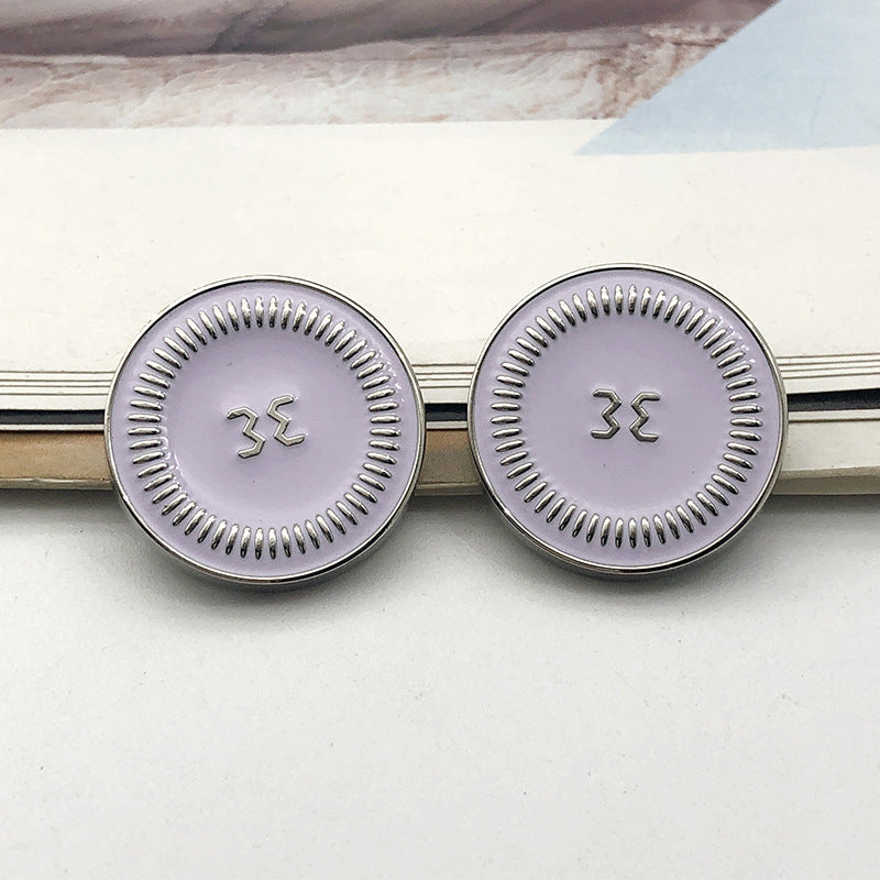 Nasturi rotunzi din metal auriu cu tijă de 18mm, 12 bucăți