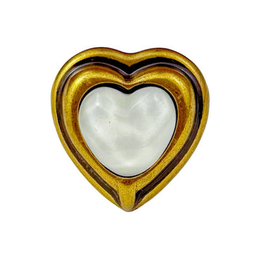Botón de metal con shank en forma de corazón de cuentas onduladas de bronce antiguo de 25 mm 12 piezas