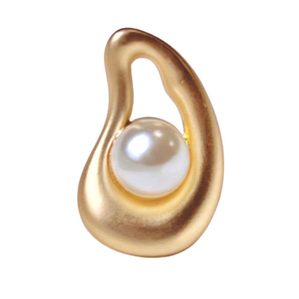 23mm Avocado Perle Hul Metal Skaft Knap 12stk