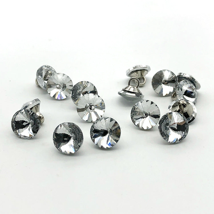18mm krystalové skleněné knoflíky s kamínky, 50 kusů