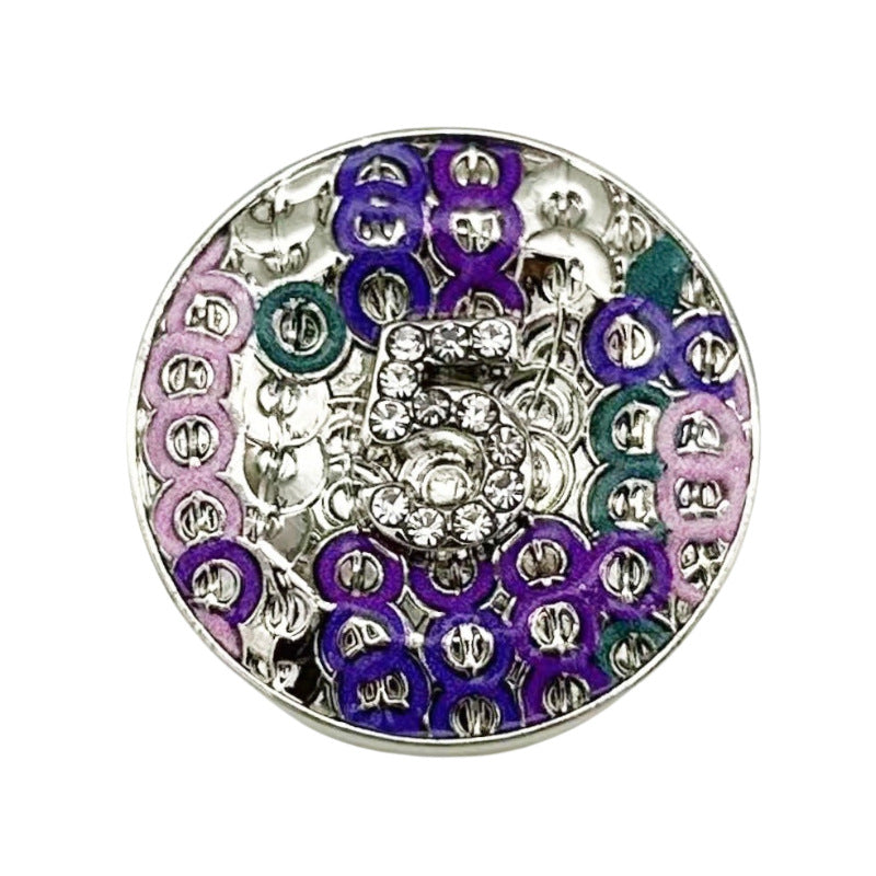 18/20/22MM Vintage smaltované kovové knoflíky číslo 5 12 kusů