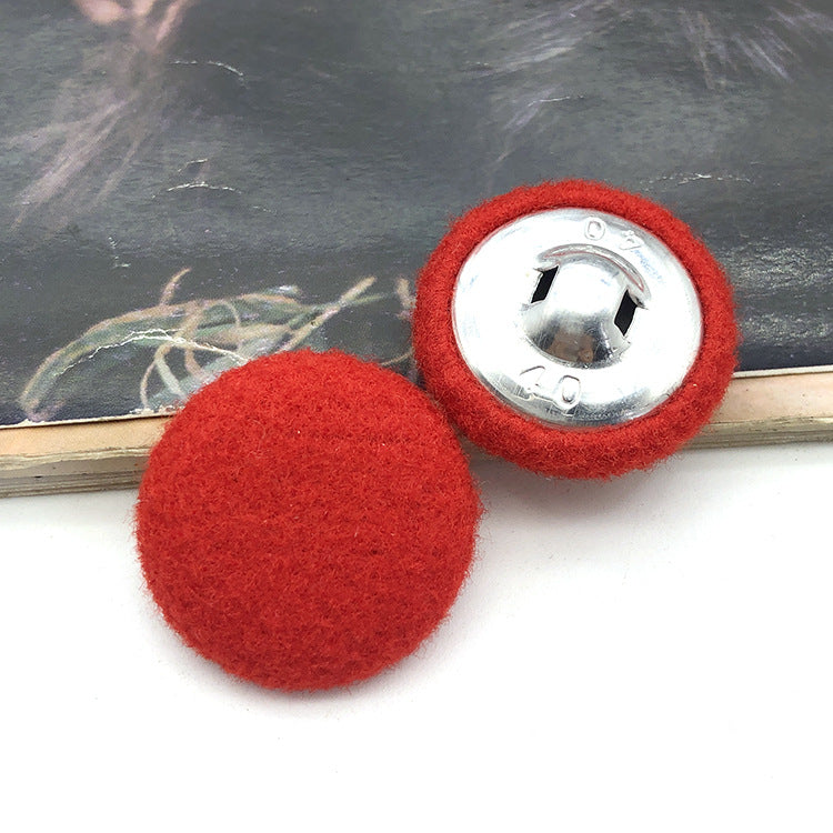 28mm kulaté knoflíky potažené látkou pro dámské kašmírové kabáty 20 ks