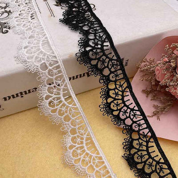 3cm Fine Embroidered Milk Silk Water-Soluble Lace Trim – 10 Yards