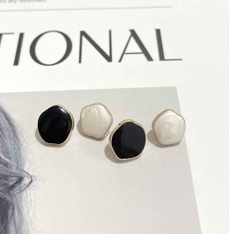 Pearl Black/White Metal Shank Buttons 10mm for Shirts Blouses Sheer Dresses