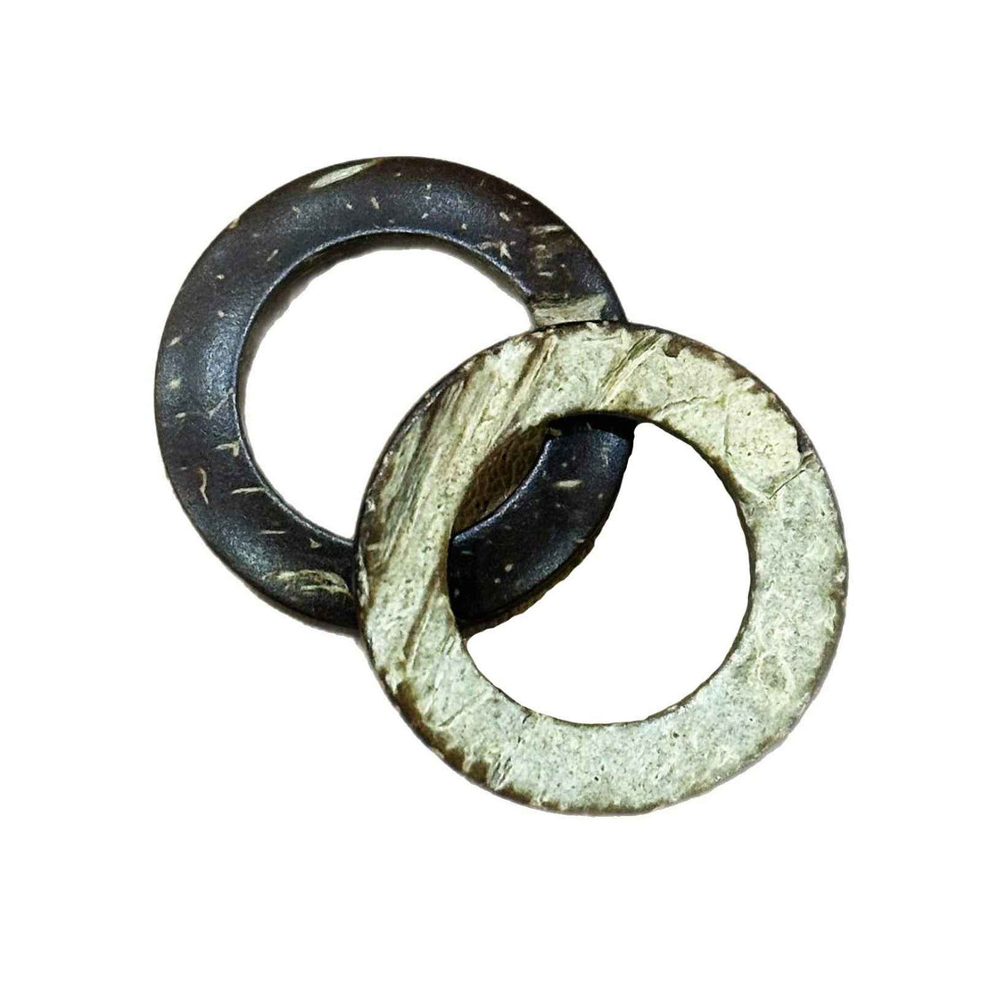 Natural Coconut Shell Ring Buttons 8-Size (15-63mm) 96 Pack