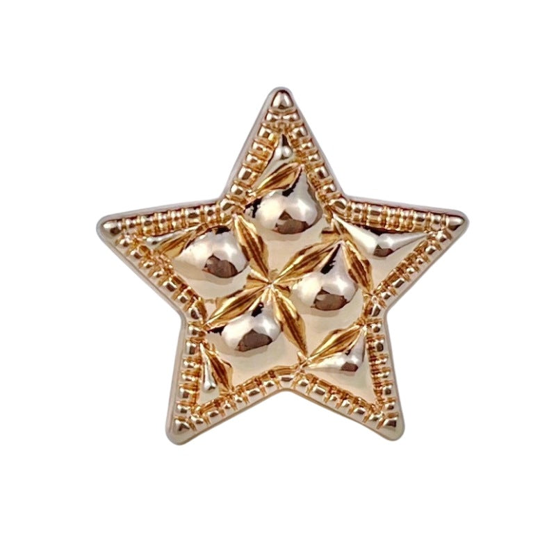 Nasturi metalici Turtle Star de 18/20/23mm pentru cusut, 20 bucăți