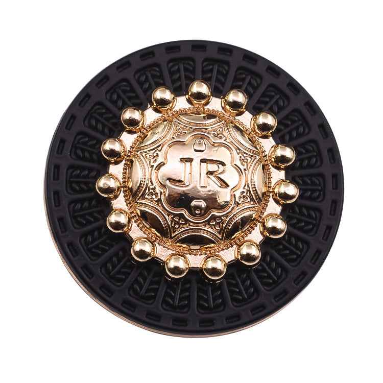 25mm Round Vintage British Gold White Black Metal Shank Buttons 10pcs