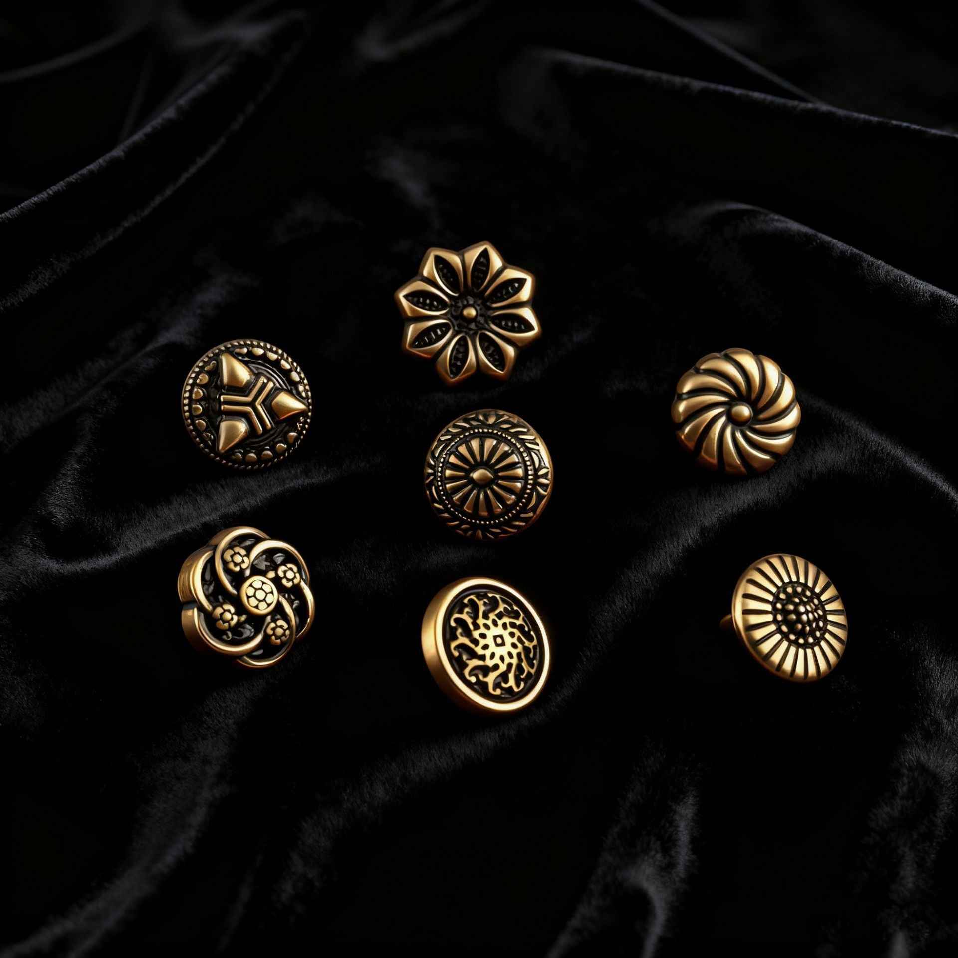 10mm Chinese Style Antique Bronze Zinc Alloy Shirt Buttons - 70pcs