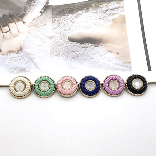 25mm dobbelt ring harpiks metal skaft knap 10 stk