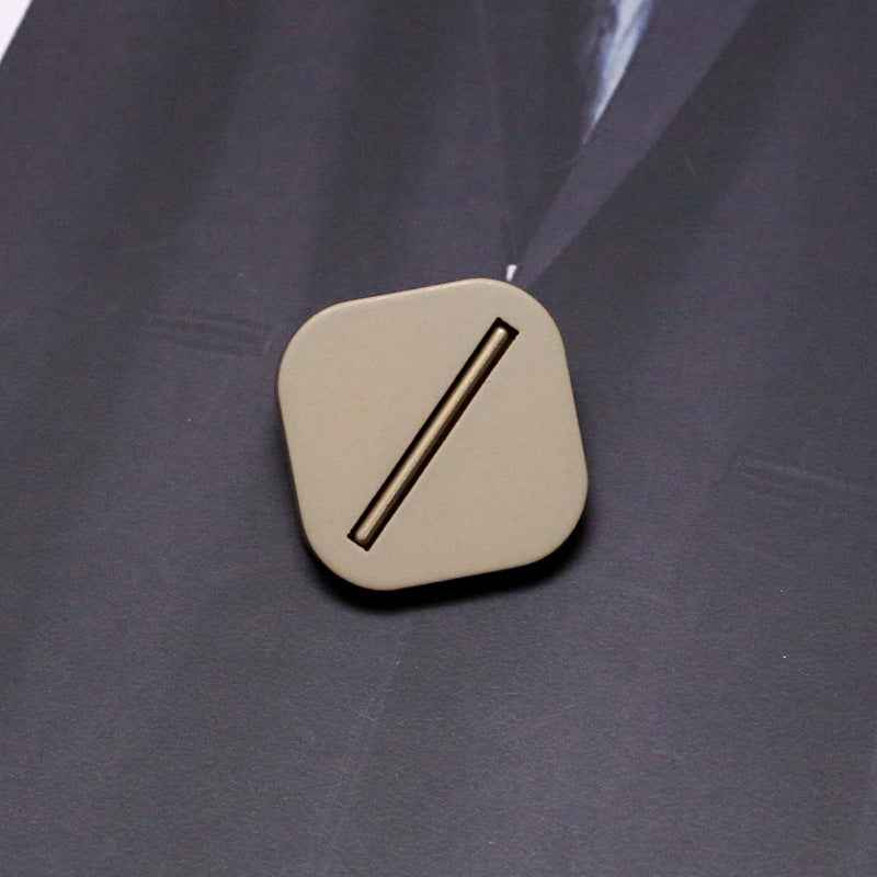 Black/Beige/Tan Square Resin Shank Buttons with Metal Base 30 Pack