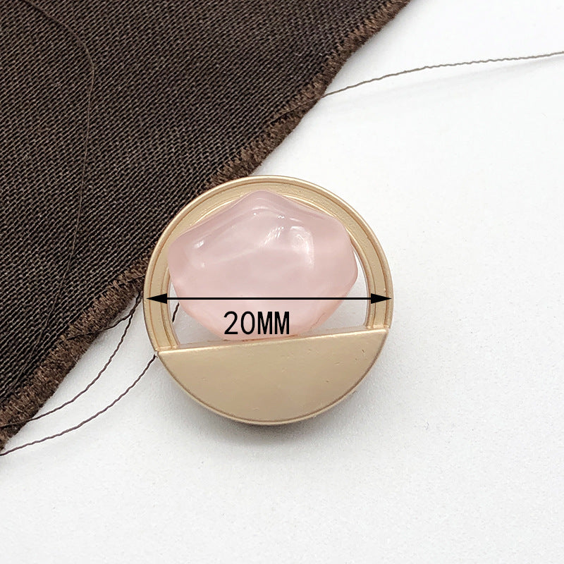 20mm fala kamień okrągły damski wełniany płaszcz metalowy guzik 12 sztuk