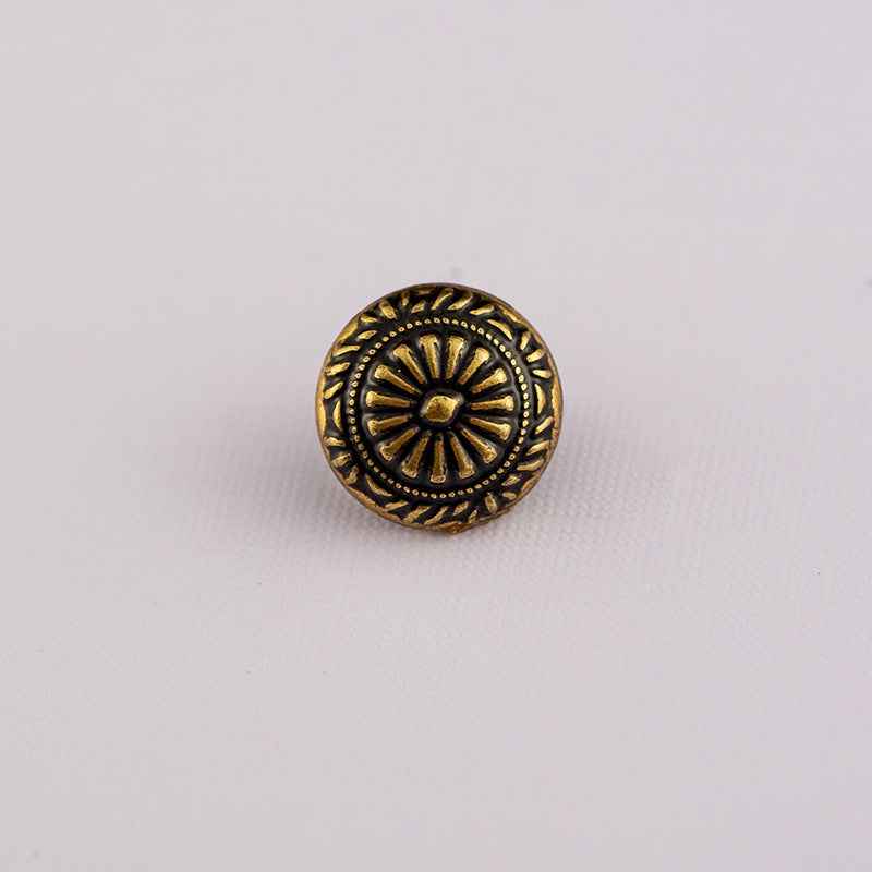 10mm Chinese Style Antique Bronze Zinc Alloy Shirt Buttons - 70pcs