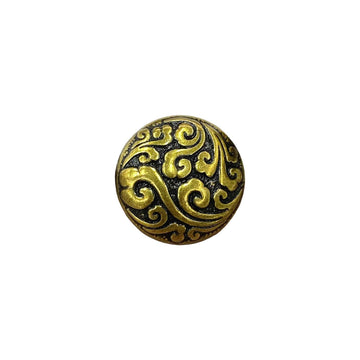 12-23mm Chinese Retro Gold Auspicious Cloud Metal Shank Buttons 20pcs