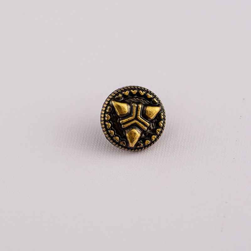 10mm Chinese Style Antique Bronze Zinc Alloy Shirt Buttons - 70pcs