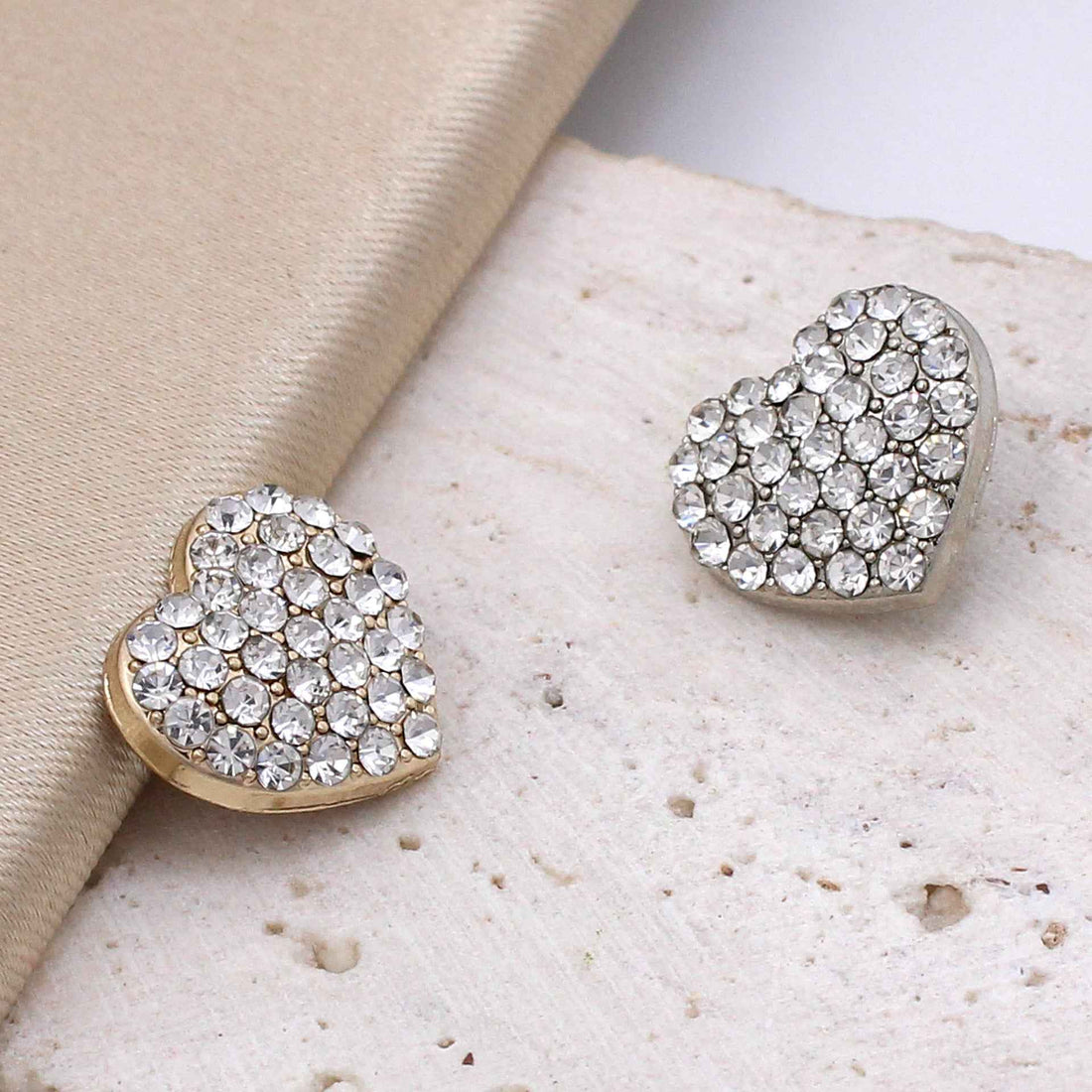 All-Pearl Rhinestone Heart-Shaped Buttons for Sewing & Crafts 20pcs