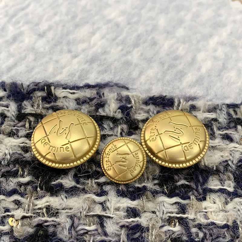 M-Letter Circle Metal Hand-Sewn Buttons 48pcs (15mm/18mm/21mm/23mm)