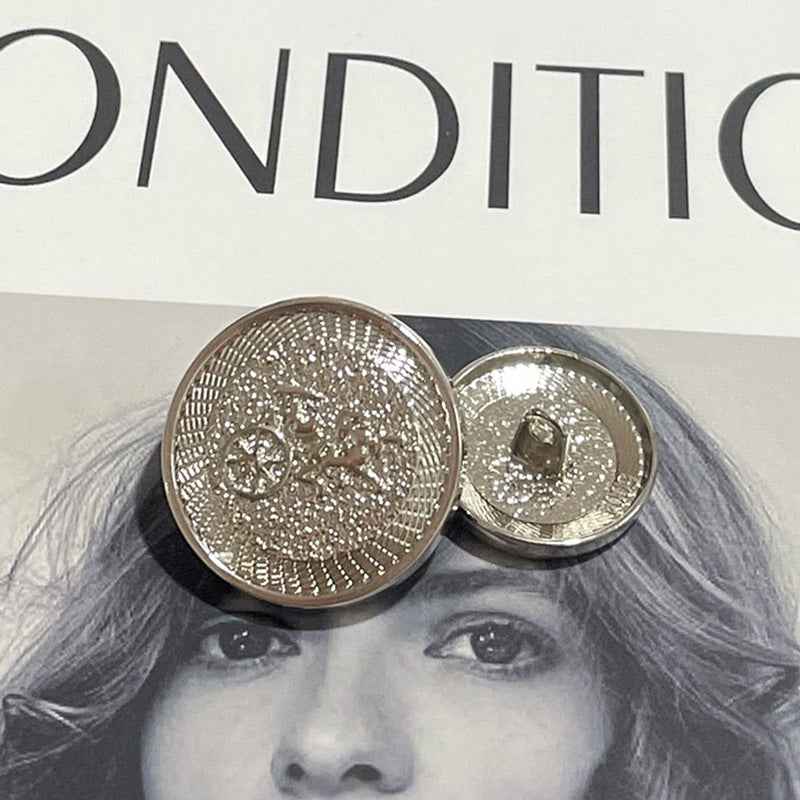 Vintage Gold Silver Carriage Metal Shank Buttons - French Chic 48pcs