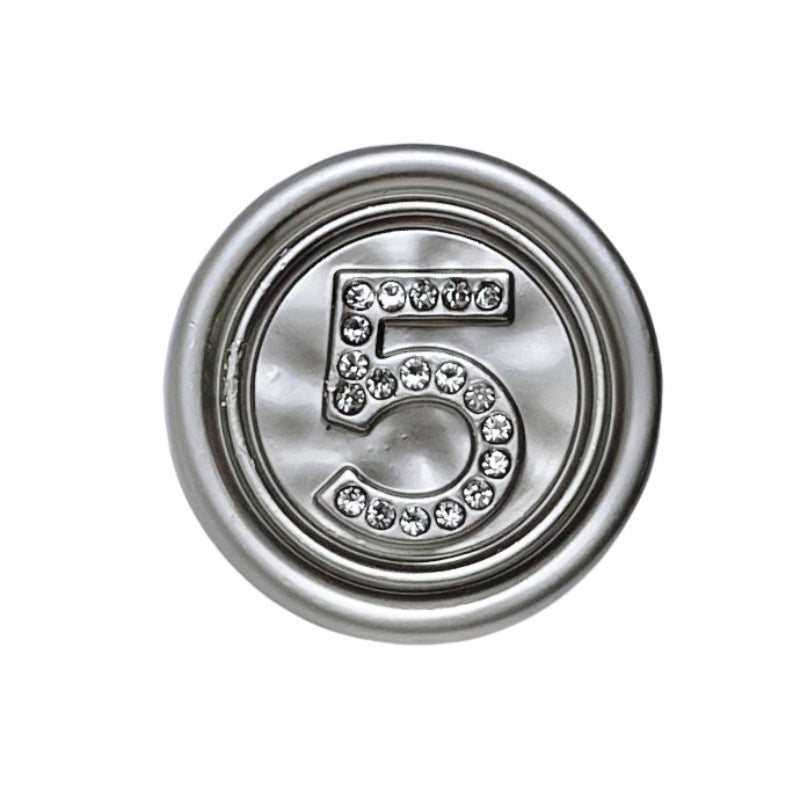 18/23MM Runde Diamant Nummer 5 Metal Sweater Knapper 10 stk