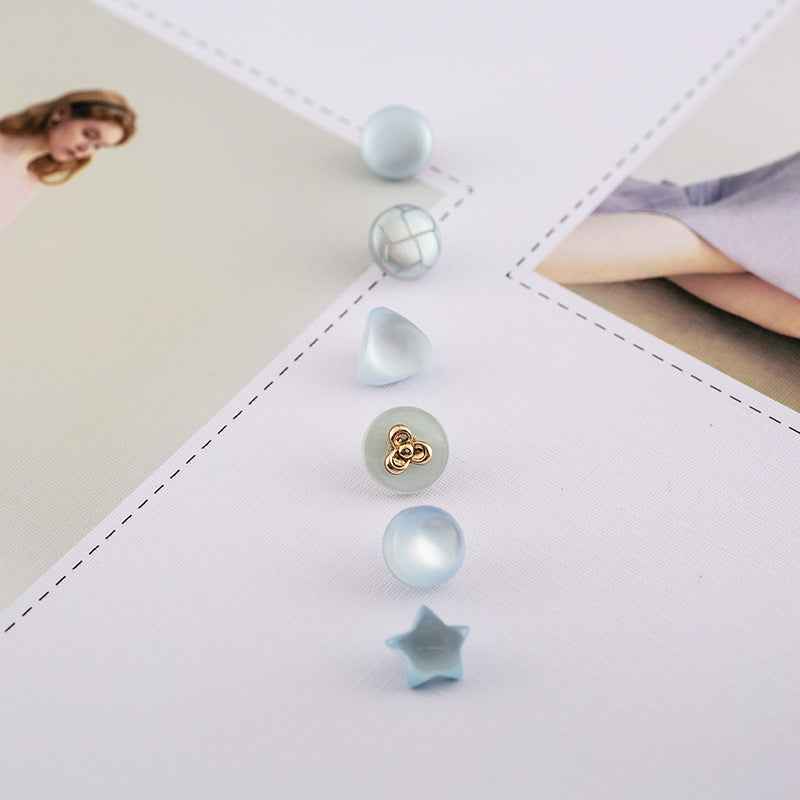 11.5MM Metallic Floral Resin Shank Buttons 60pcs for Shirts Sweaters