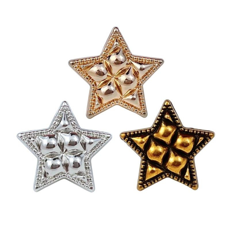 Nasturi metalici Turtle Star de 18/20/23mm pentru cusut, 20 bucăți