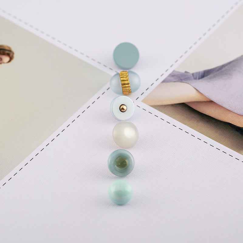 11.5MM Metallic Floral Resin Shank Buttons 60pcs for Shirts Sweaters