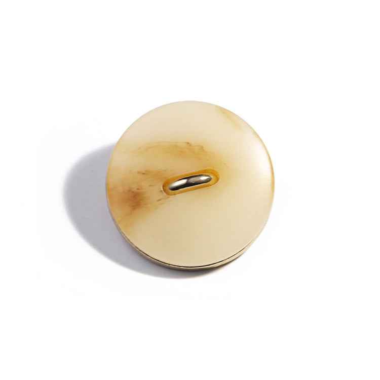 18mm/23mm/25mm Round Resin Buttons with Gold Alloy Shank 20pcs