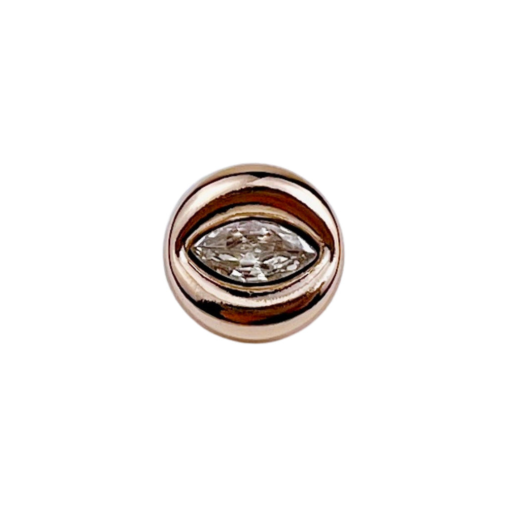 11mm Ondt Øje Tyndt Øje Zirkon Metal Knap til Kvinders Bluser 20 stk
