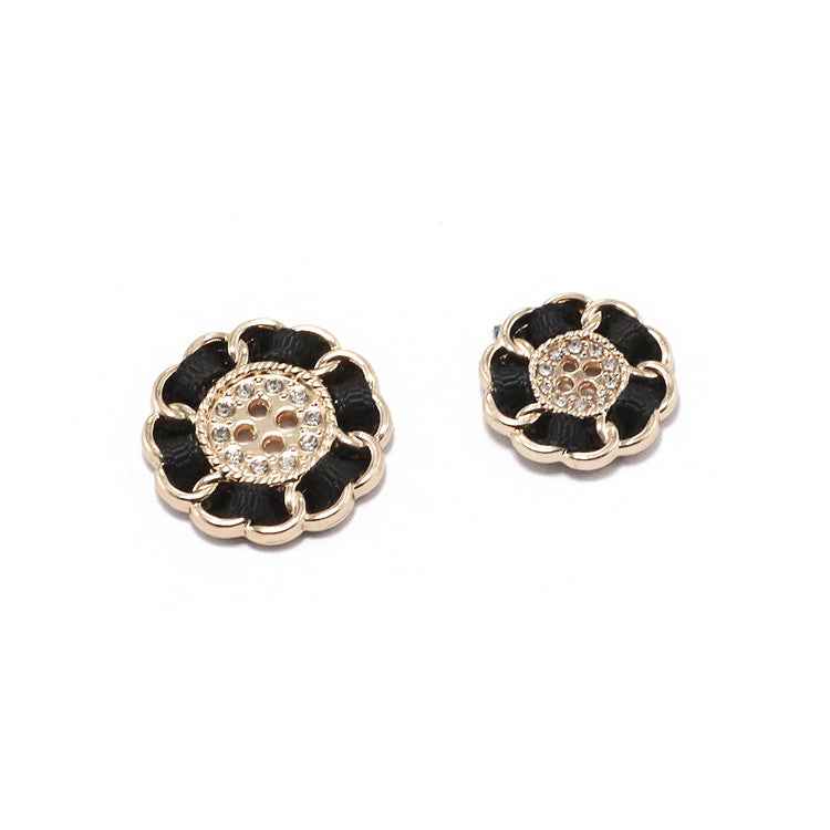 Gold 4-Hole Floral Metal Cord Buttons Decorative Sewing Buttons 20pcs