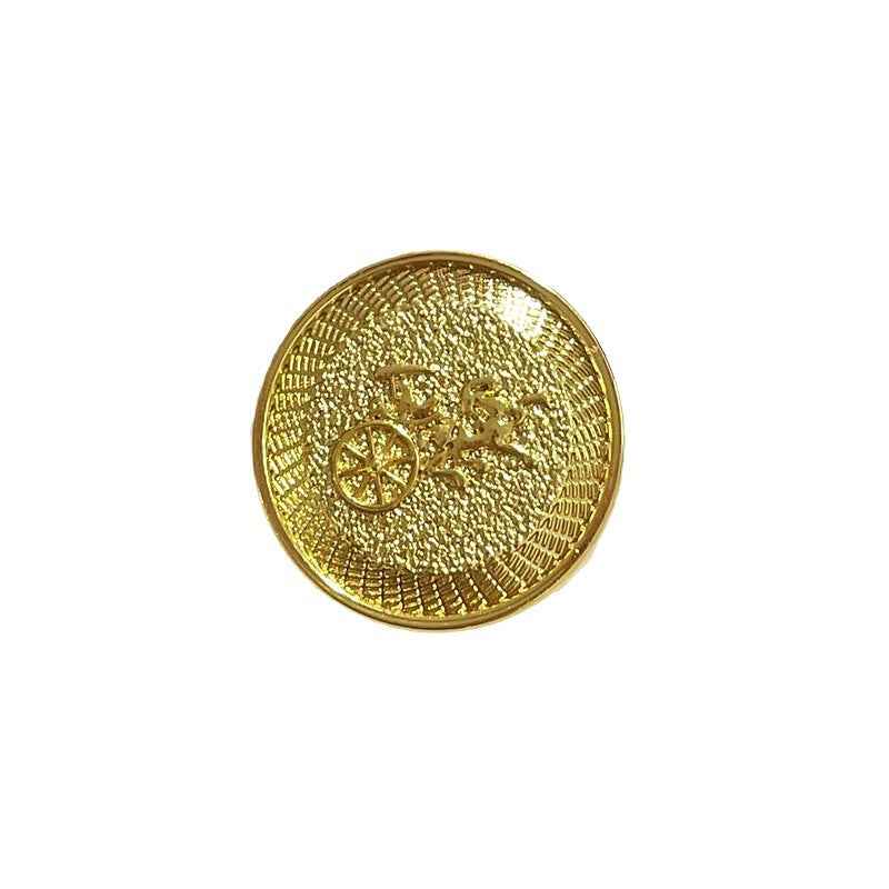 Vintage Gold Silver Carriage Metal Shank Buttons - French Chic 48pcs