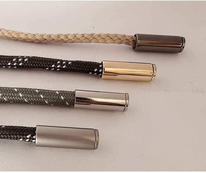 7x20mm Metal Cylinder Drawstring Stopper Cord 30 Pack(5 Colors)