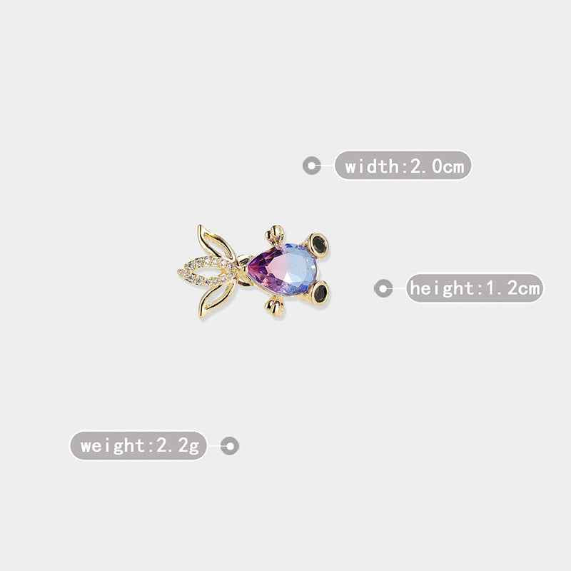 Gradient Zircon Goldfish Brooch – Sparkling Fish Pin 2pcs